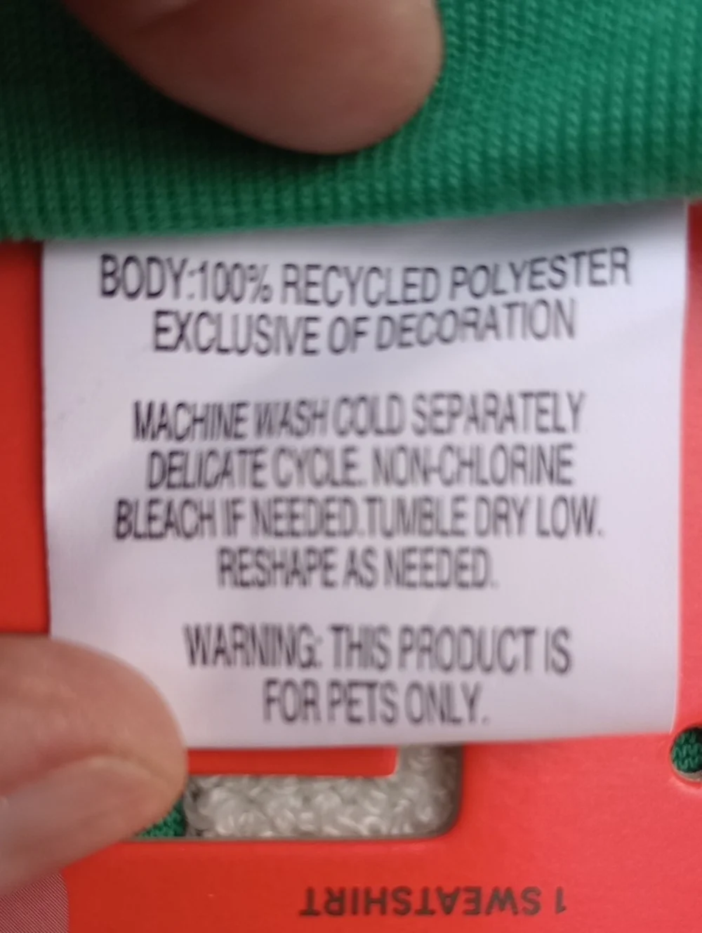 NWT Boots & Barkley Green Pet Sweatshirt with White Snowflake Accent